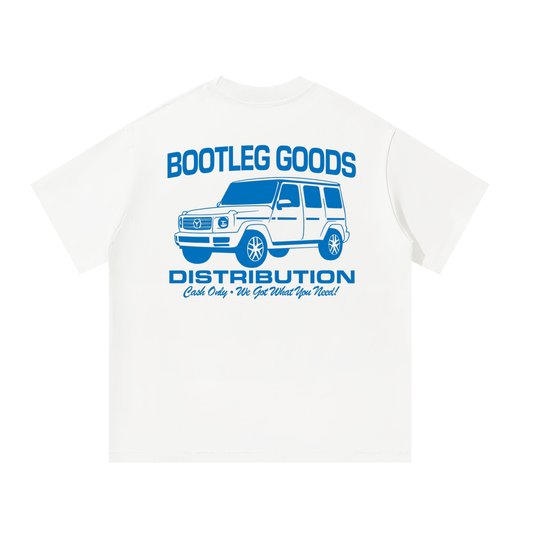 BOOTLEG GOODS Dealership oversized heavyweight graphic t-shirt