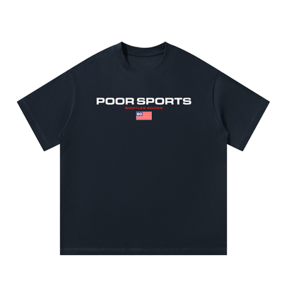 BOOTLEG GOODS Ralph navy blue oversized heavyweight graphic t-shirt